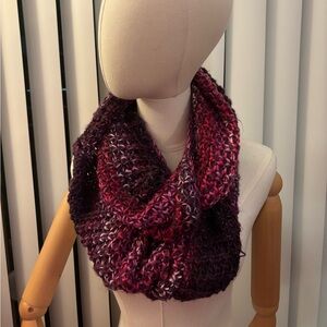 Mixit Purple and Pink Infinity Scarf Cozy Knit Accessory